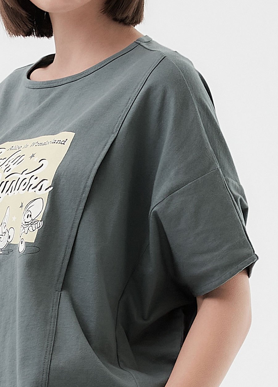 迪士尼愛麗絲夢遊仙境寬鬆孕哺上衣