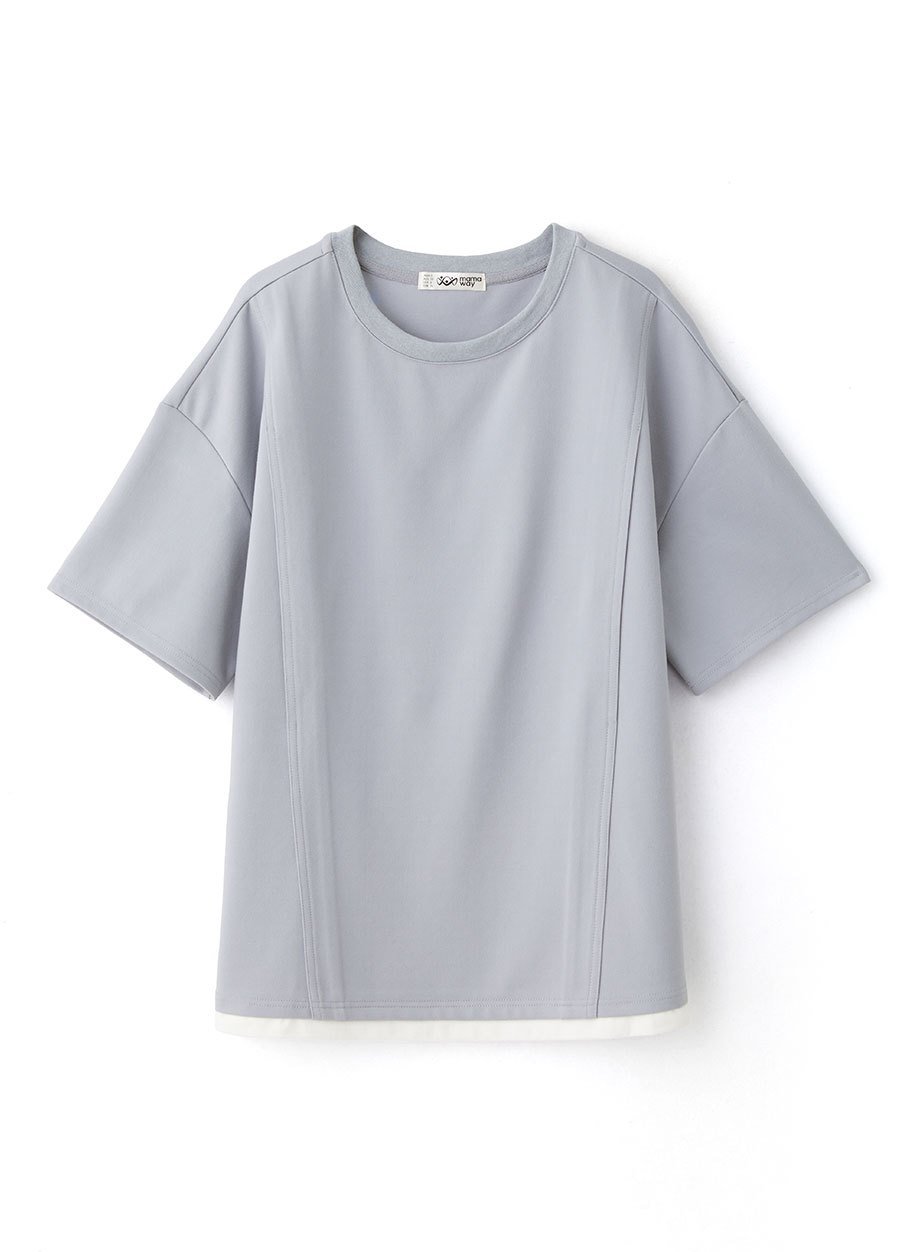 涼感休閒寬版孕哺上衣