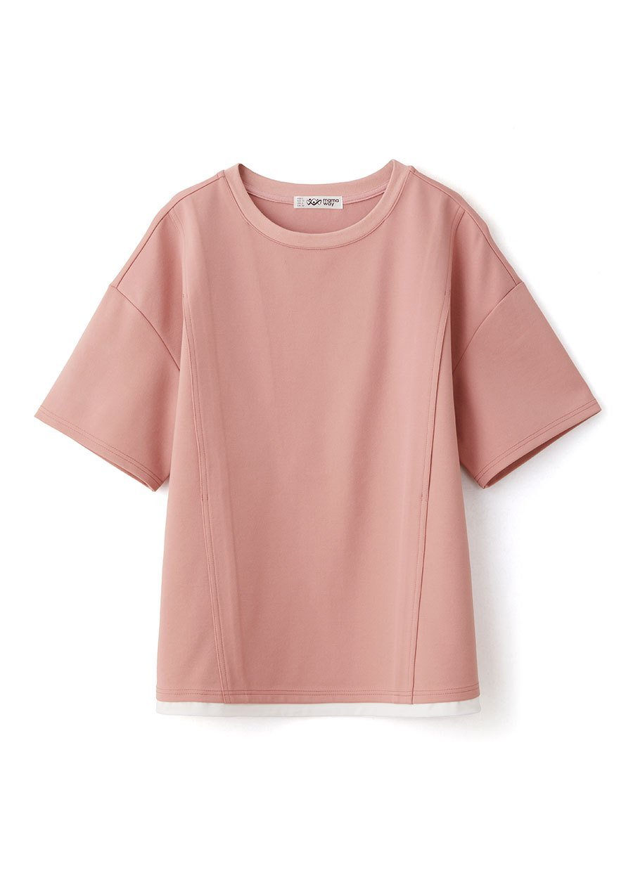 涼感休閒寬版孕哺上衣