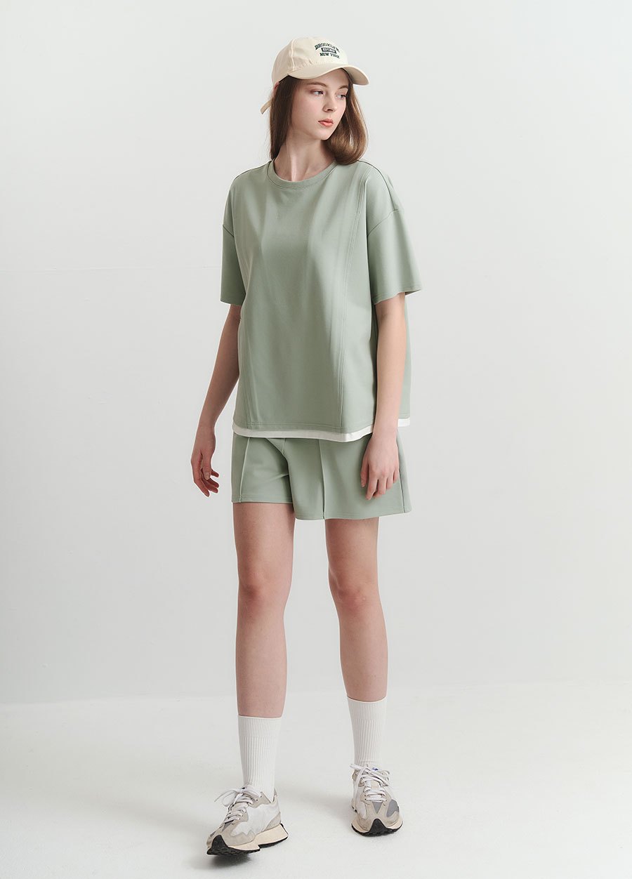 涼感休閒寬版孕哺上衣