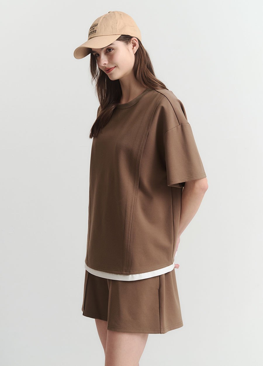 涼感休閒寬版孕哺上衣