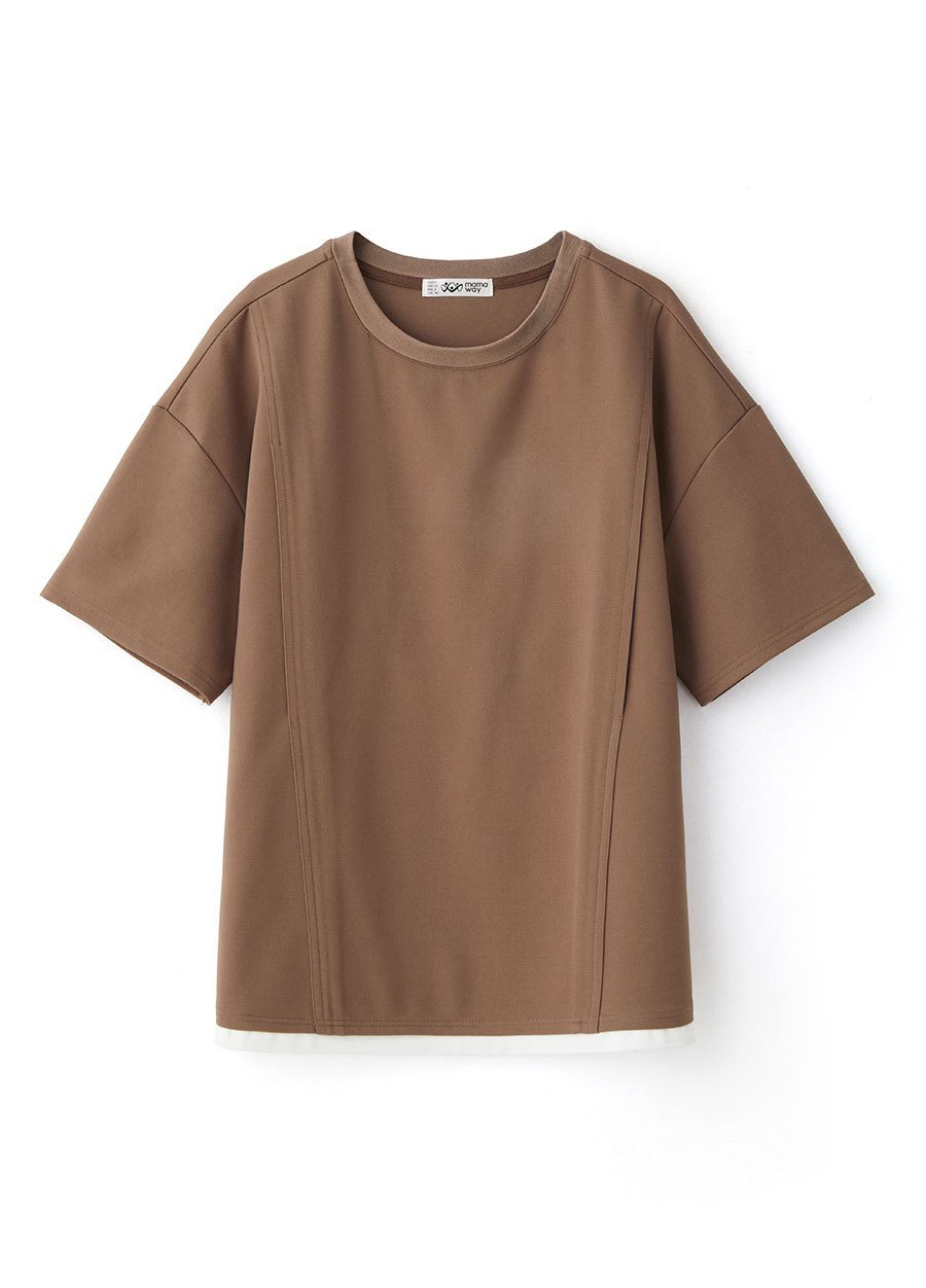 涼感休閒寬版孕哺上衣