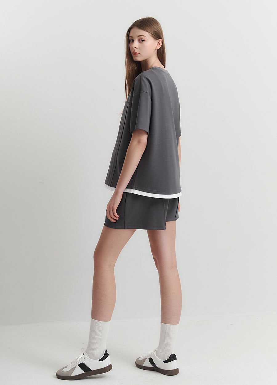 涼感休閒寬版孕哺上衣