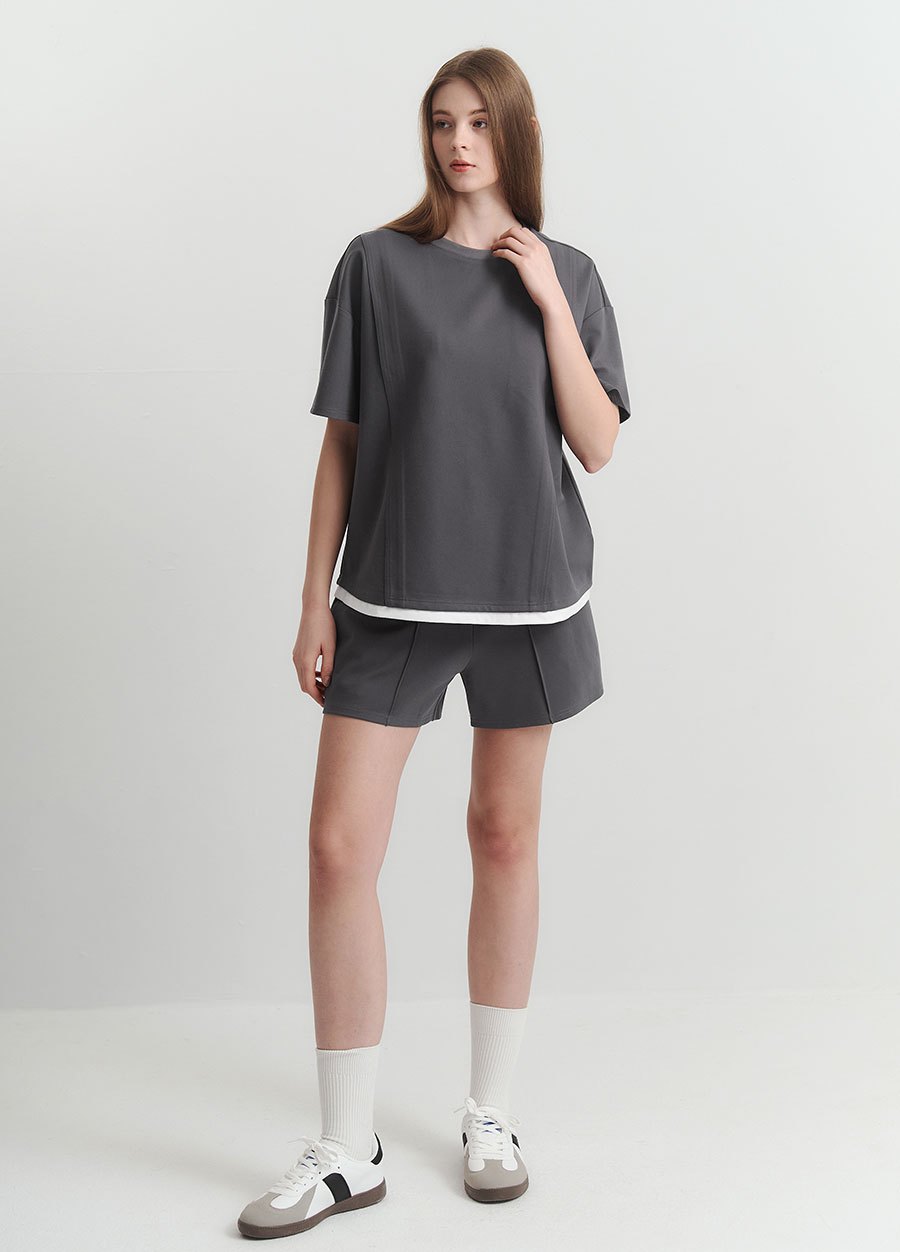 涼感休閒寬版孕哺上衣