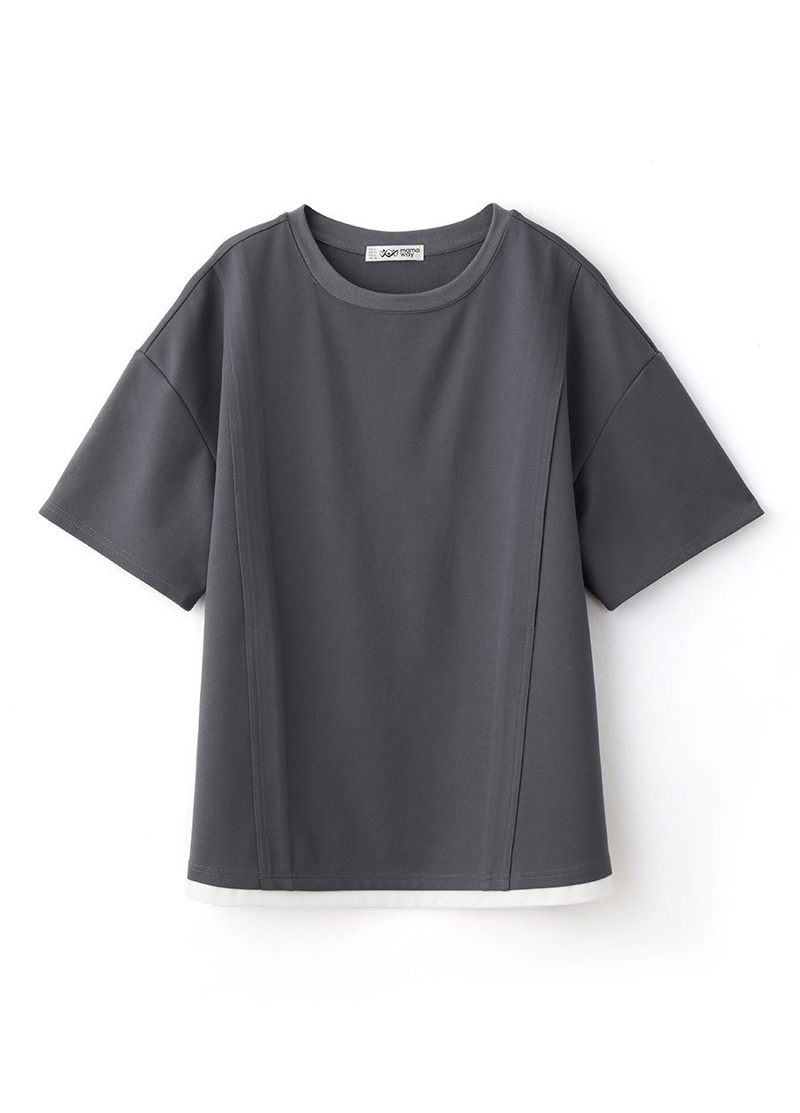 涼感休閒寬版孕哺上衣