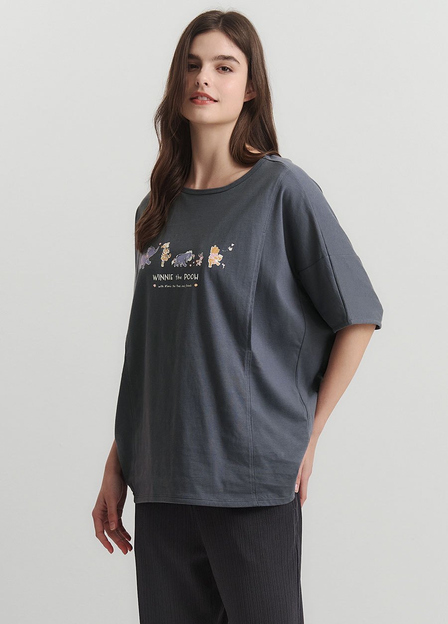 迪士尼小熊維尼寬鬆孕哺罩衫
