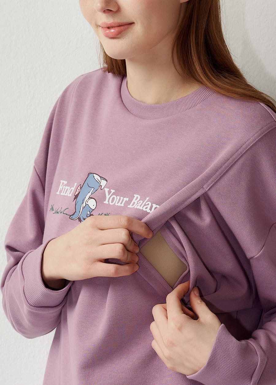 迪士尼維尼好朋友長版孕哺上衣