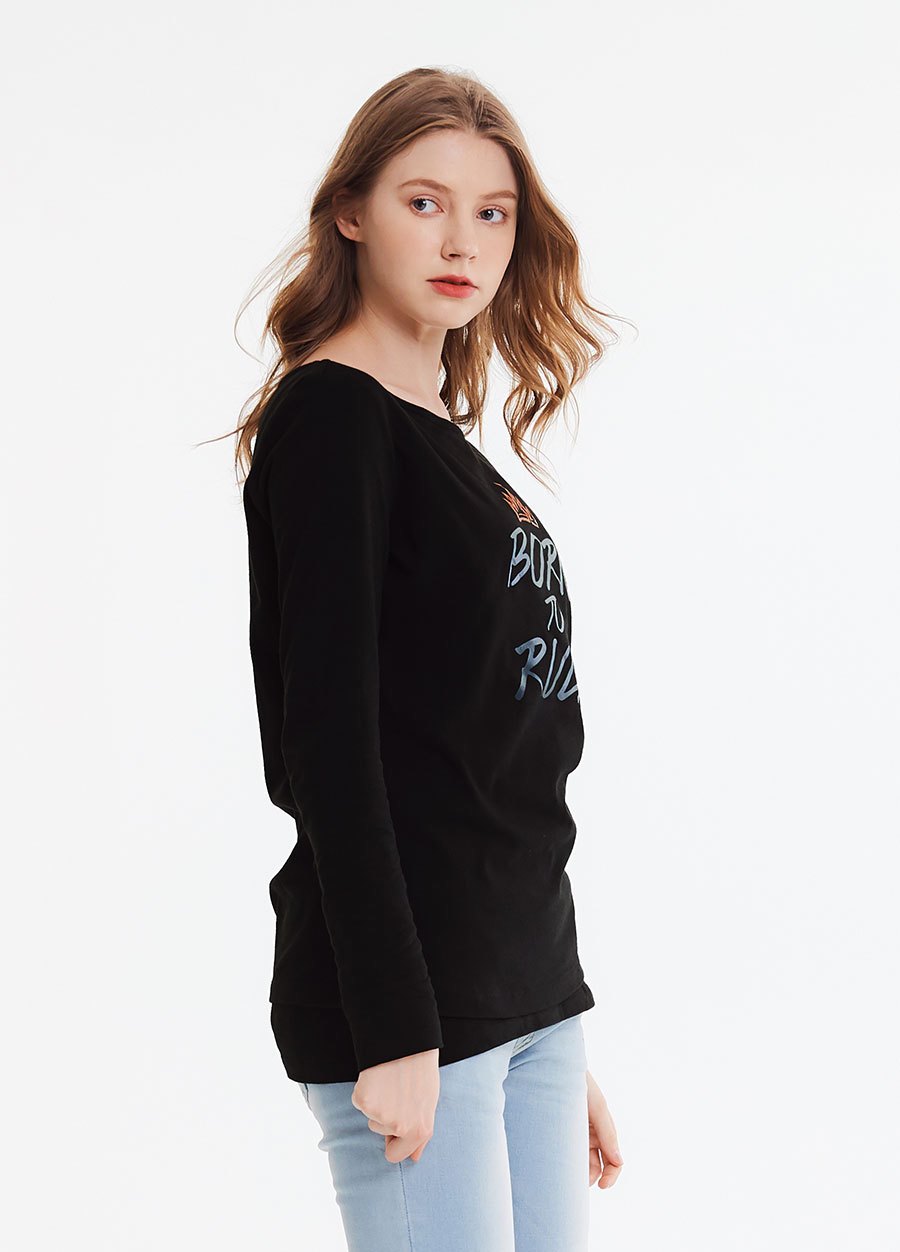 基本款圖案哺乳T恤