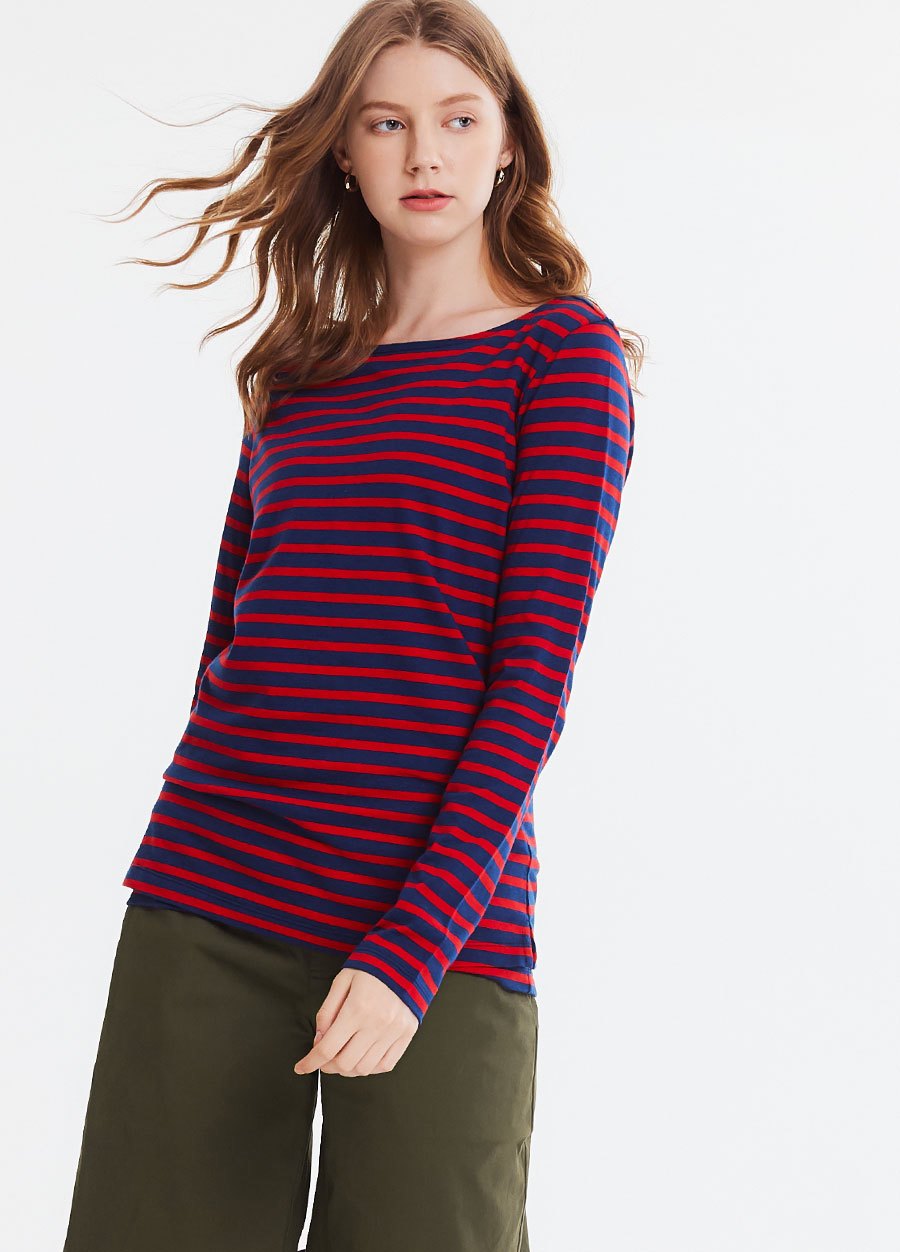 基本款寬領哺乳T恤