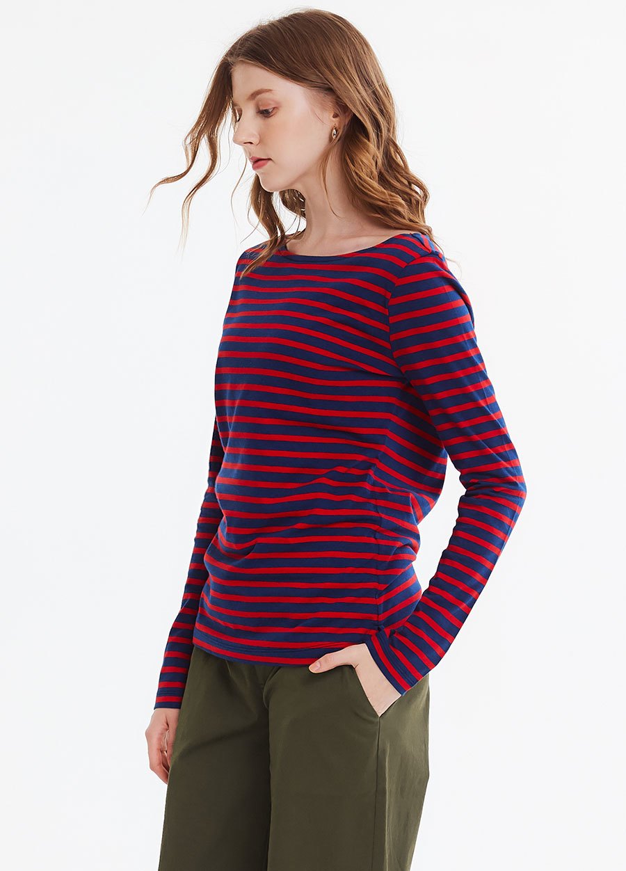 基本款寬領哺乳T恤