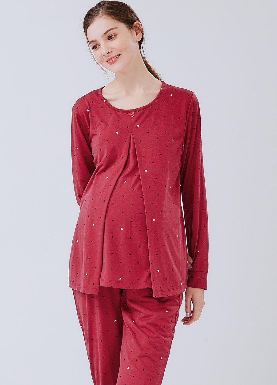 點點米奇頭孕哺居家服組(長袖+長褲)