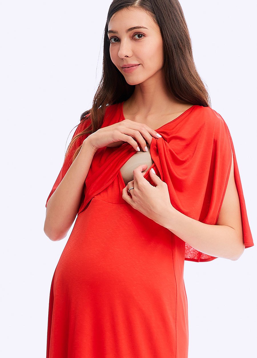 冰涼飄逸孕哺洋裝