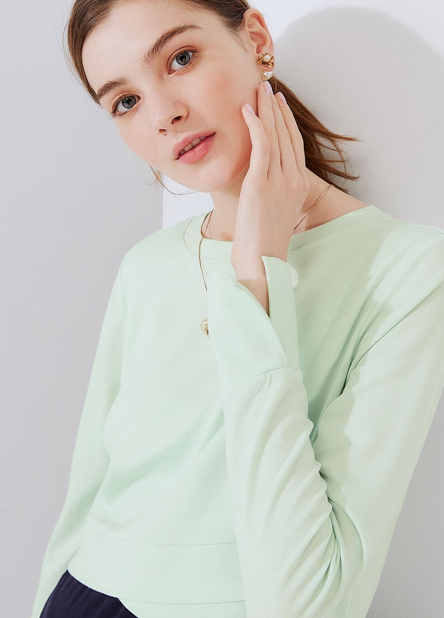 拼接假兩件孕哺洋裝