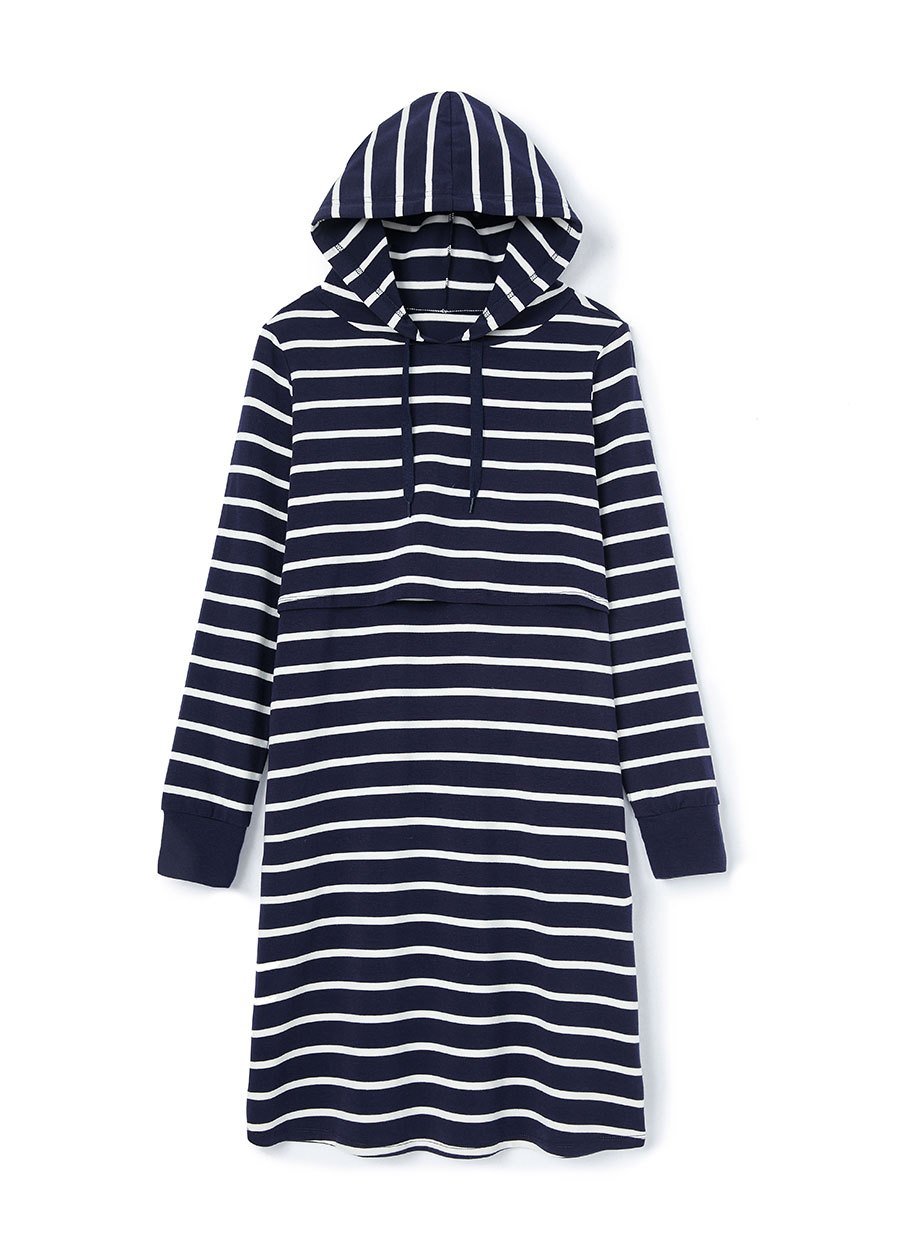 連身帽T孕哺洋裝