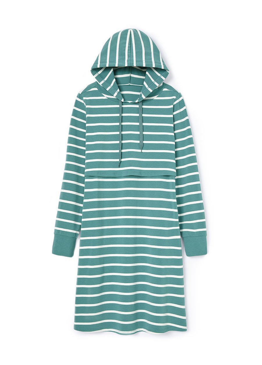 連身帽T孕哺洋裝