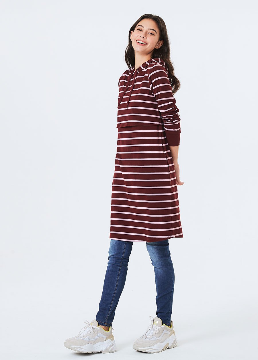 連身帽T孕哺洋裝