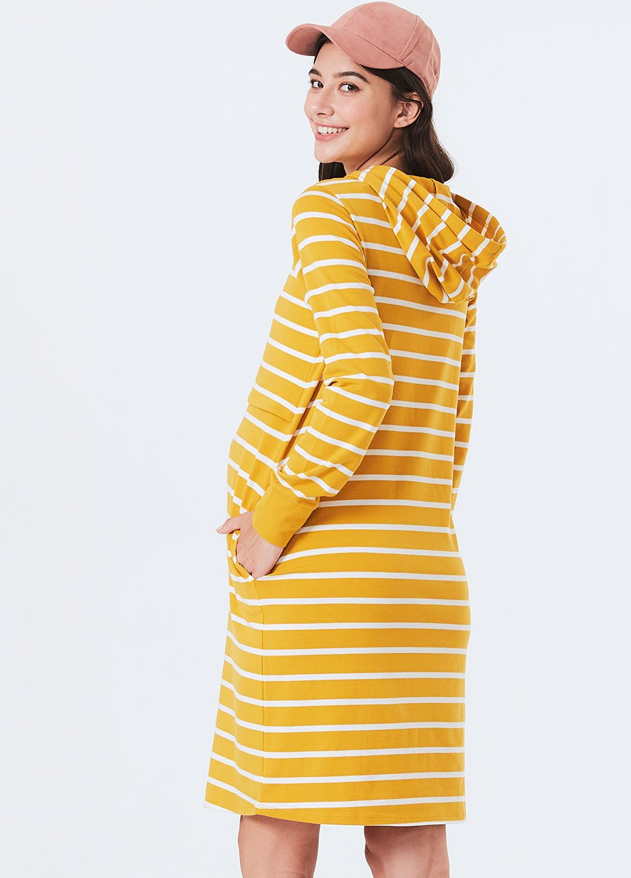 連身帽T孕哺洋裝