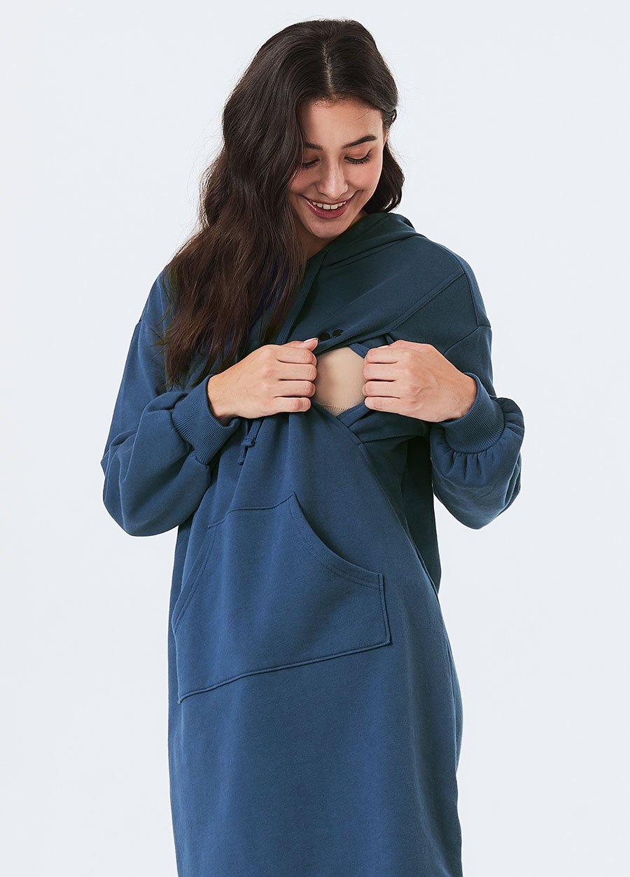 迪士尼米奇寬鬆連帽孕哺洋裝