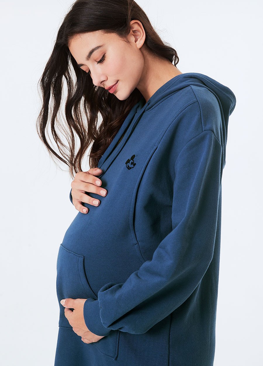 迪士尼米奇寬鬆連帽孕哺洋裝