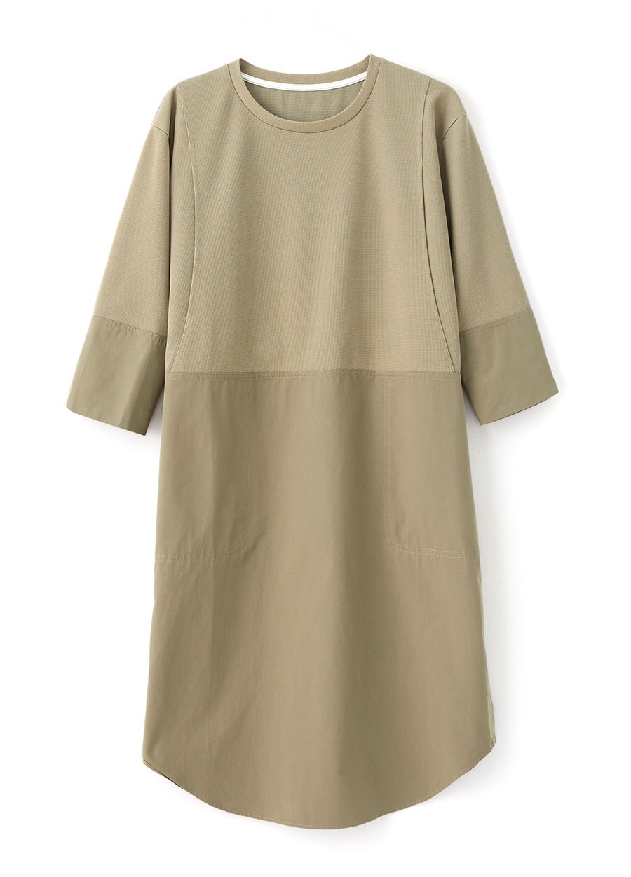 異材質拼接孕哺洋裝