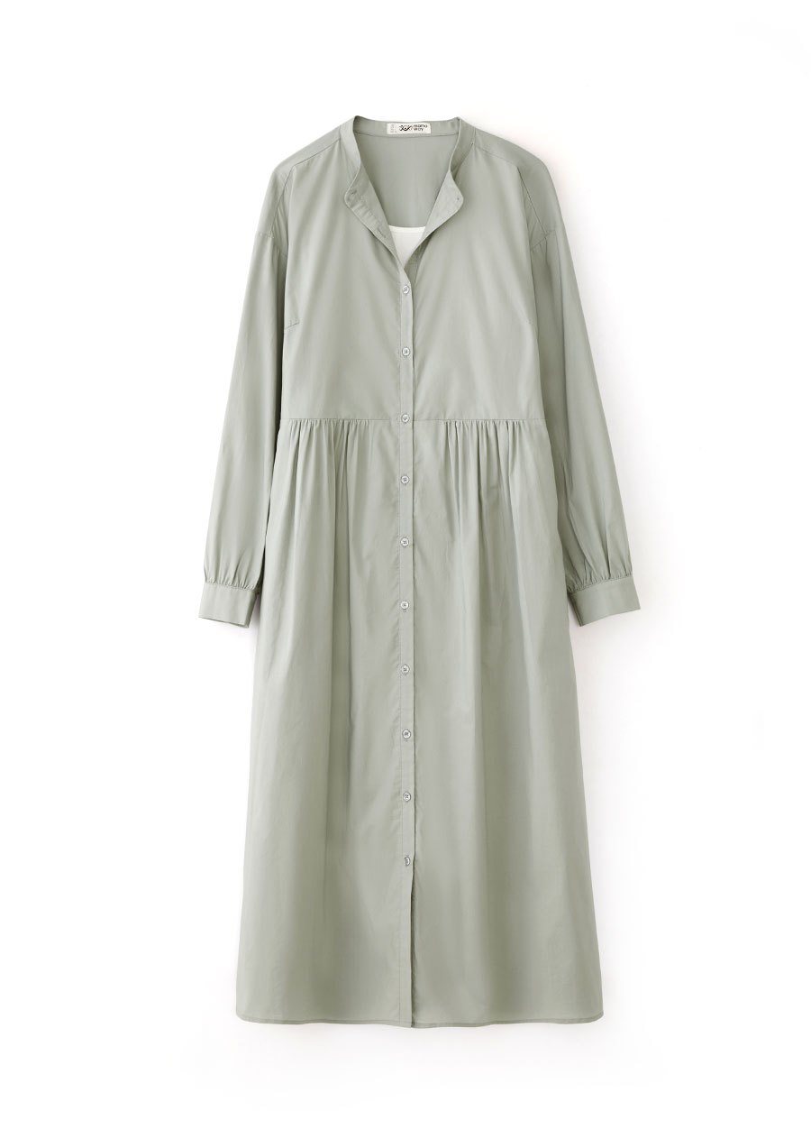 純棉素色襯衫孕哺洋裝(兩穿)