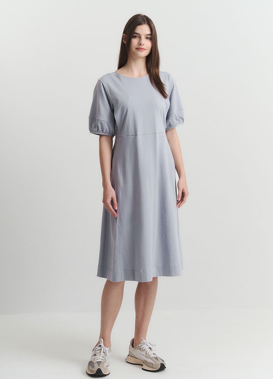 簡約公主袖孕哺洋裝