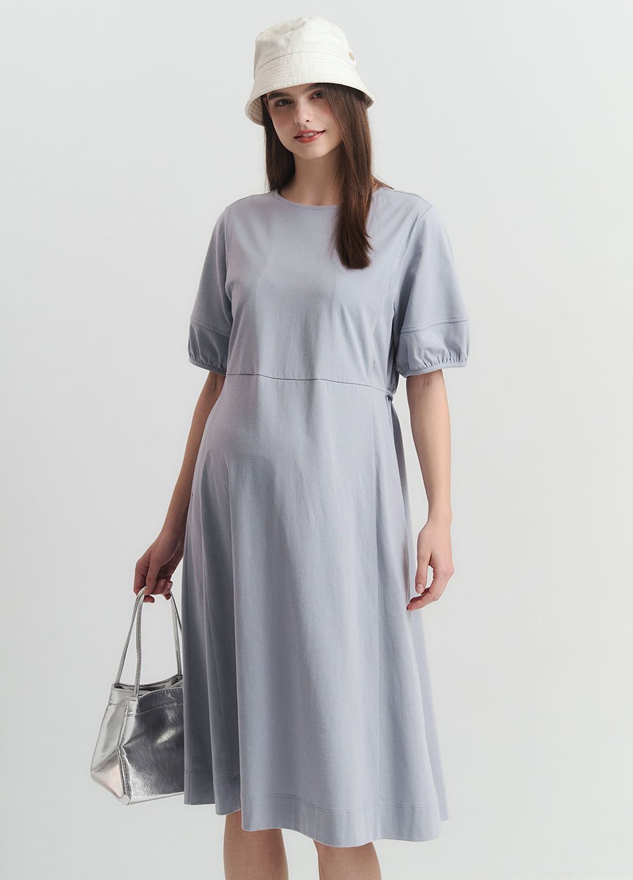 簡約公主袖孕哺洋裝