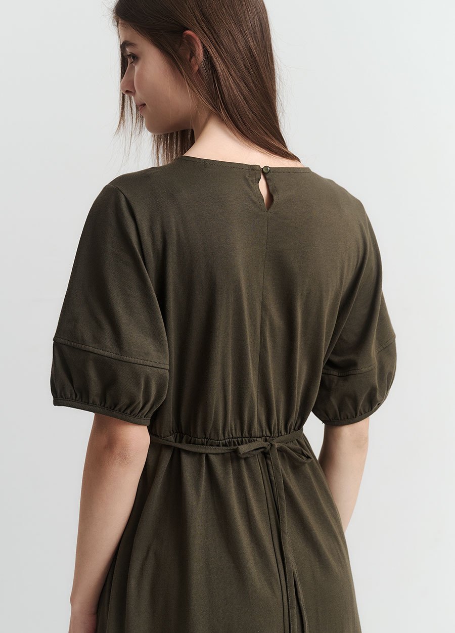 簡約公主袖孕哺洋裝