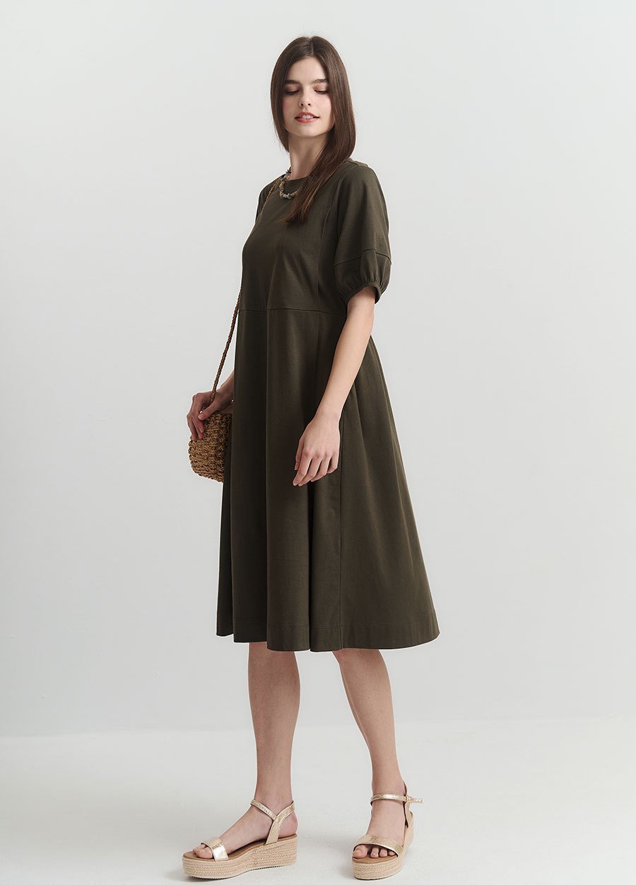 簡約公主袖孕哺洋裝