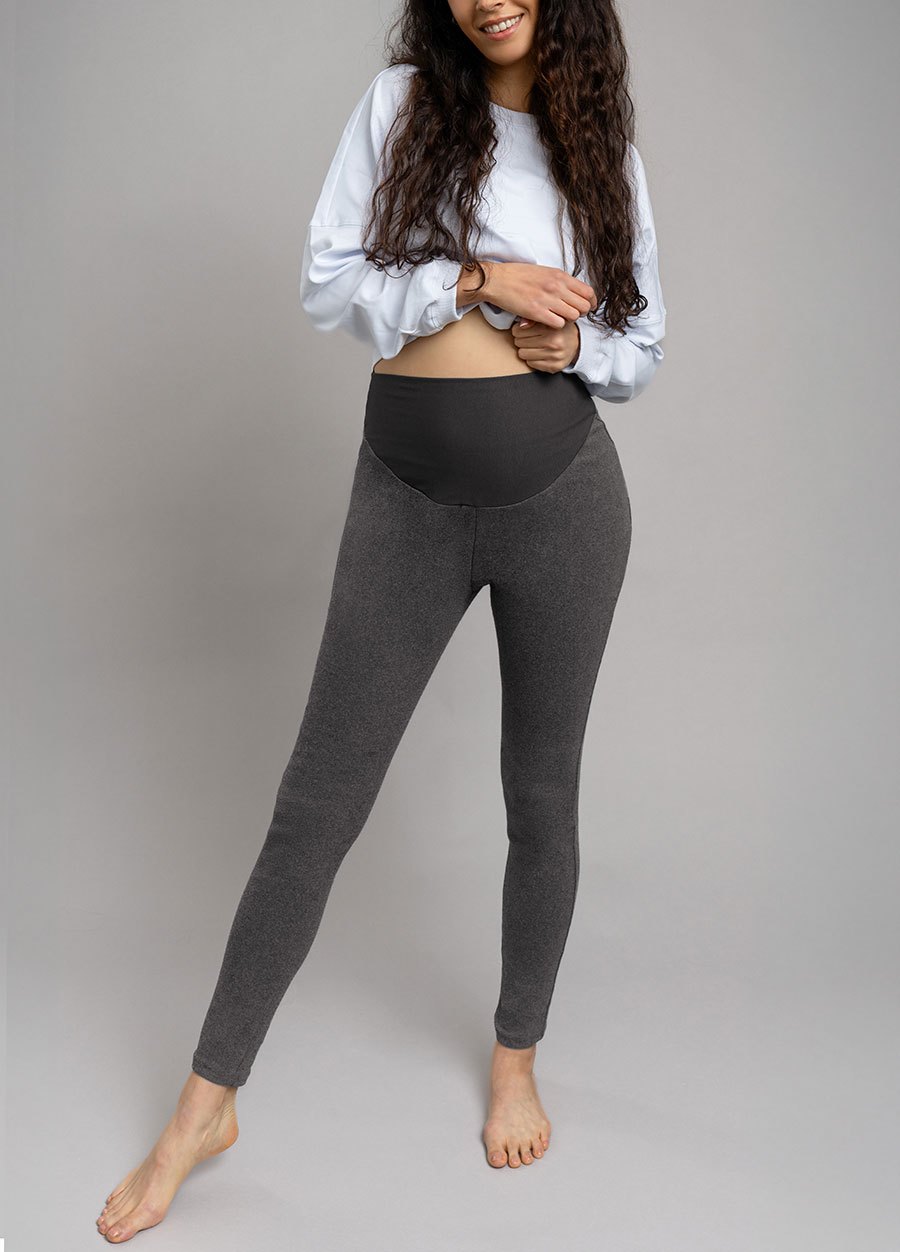 厚磅碳磨保暖瑜珈孕婦褲
