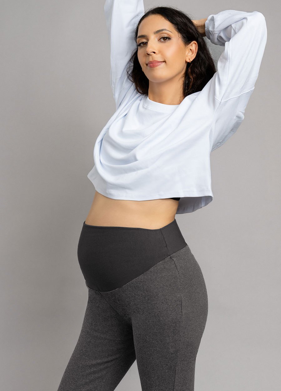 厚磅碳磨保暖瑜珈孕婦褲