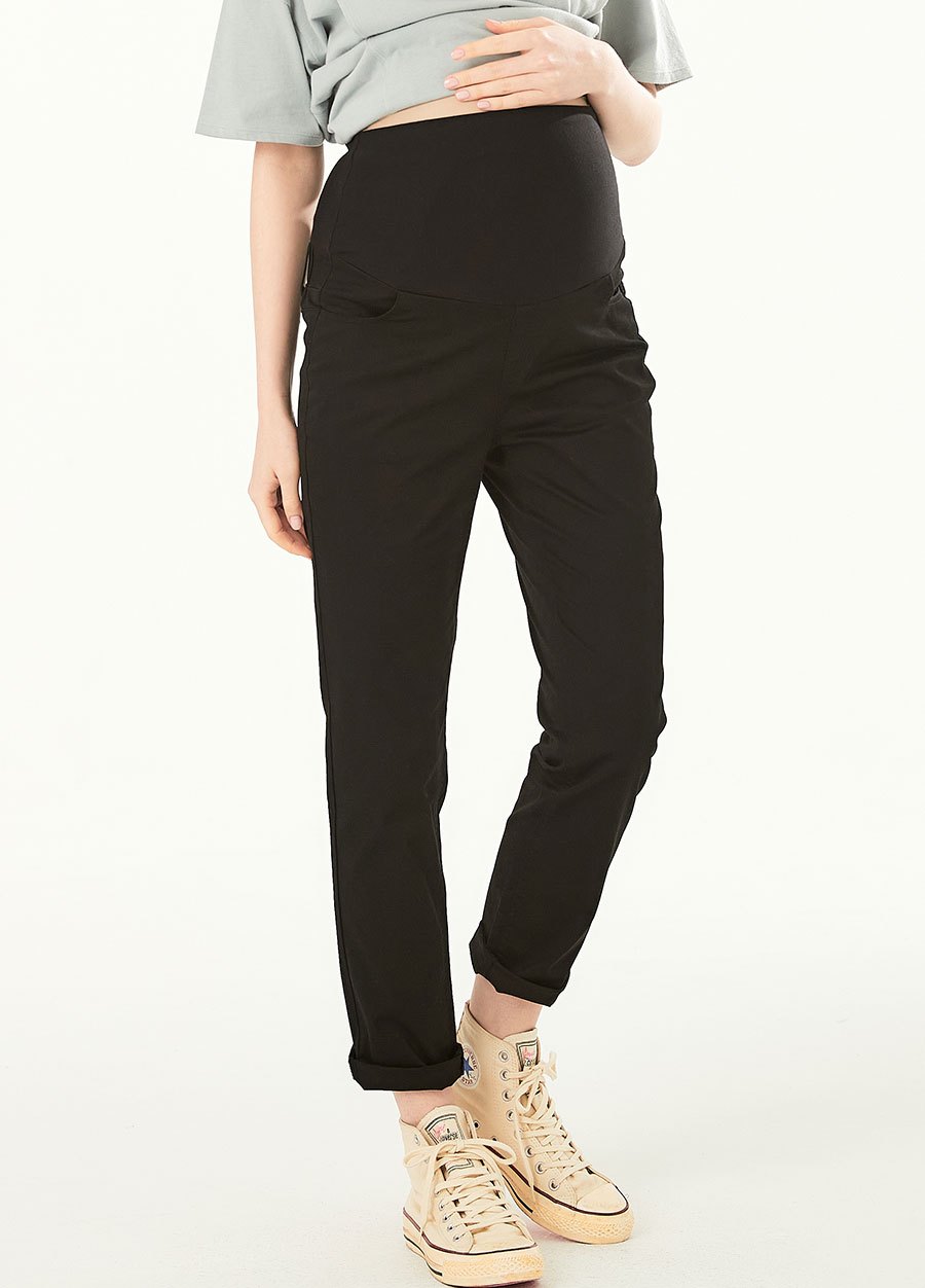 百搭修身上班孕婦褲