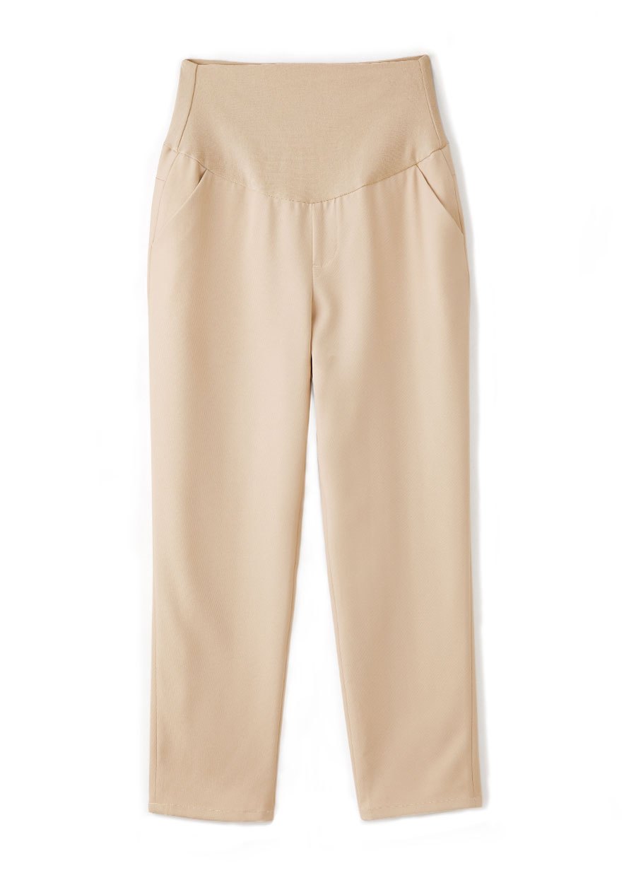 彈性修身九分上班孕婦褲