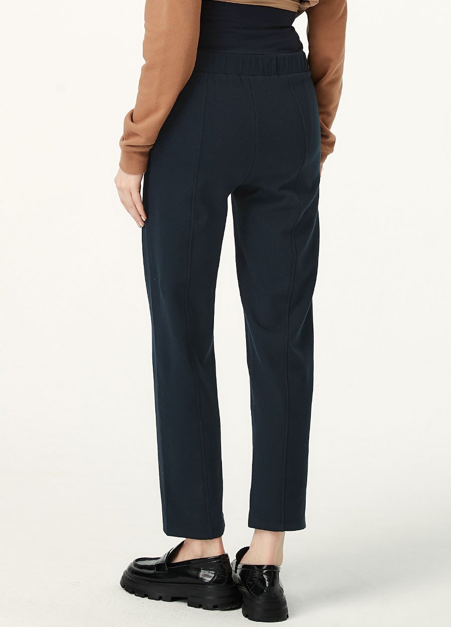 彈力壓線上班孕婦褲