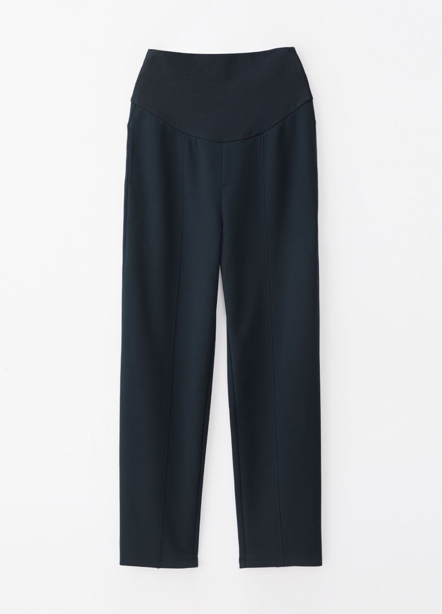 彈力壓線上班孕婦褲