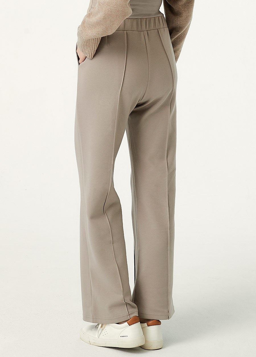 彈力剪接線顯瘦孕婦褲