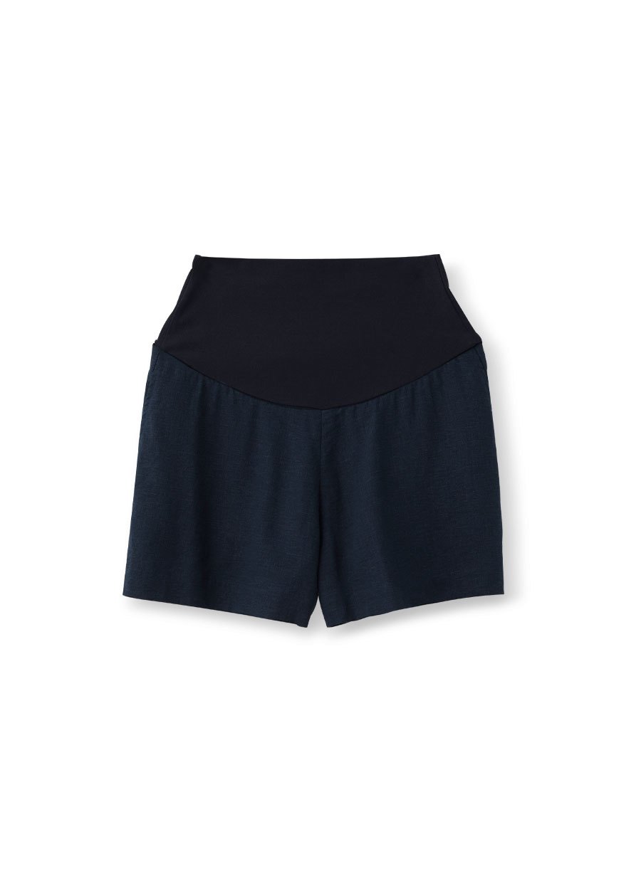 涼感麻料孕婦短褲