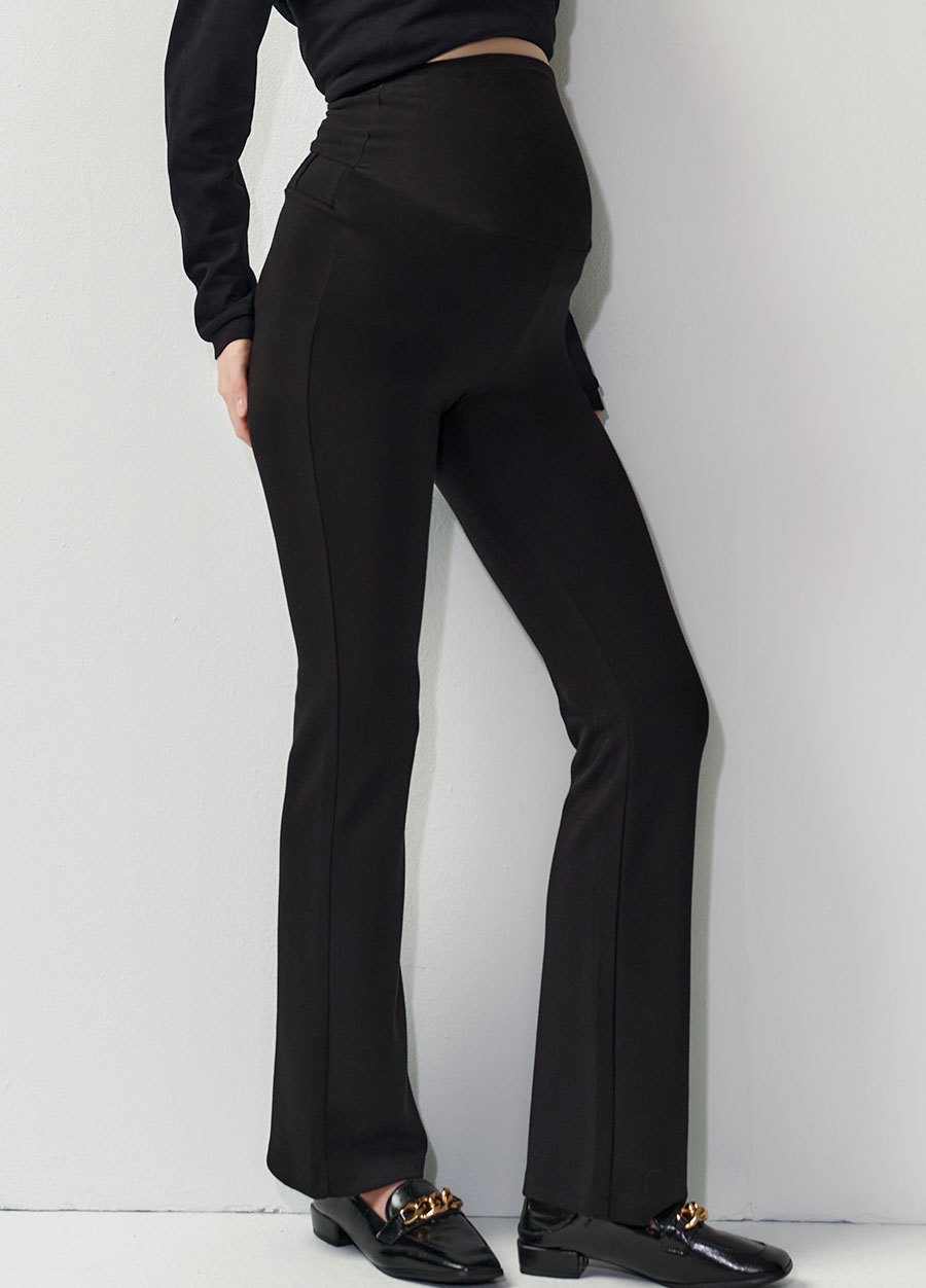 彈力喇叭緊身孕婦褲