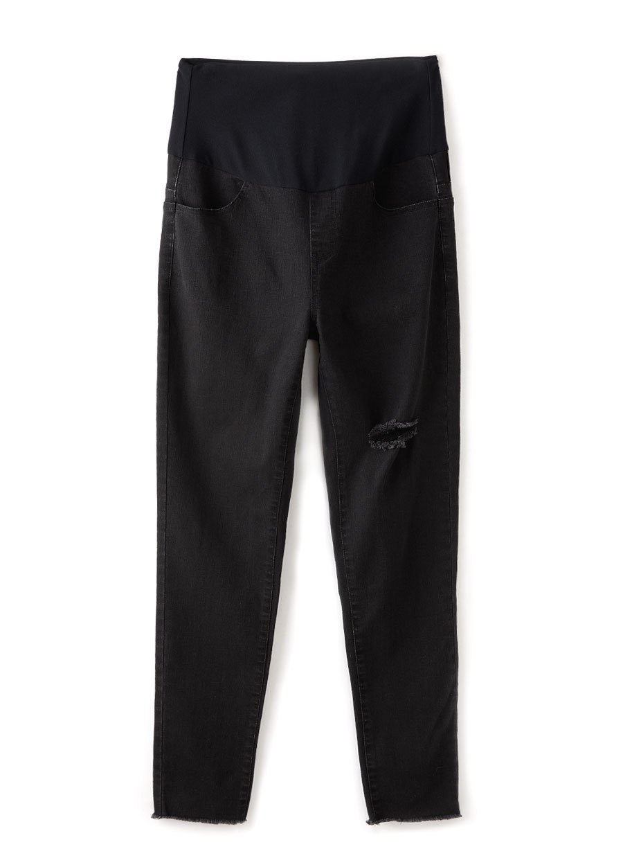 顯瘦割破牛仔孕婦褲