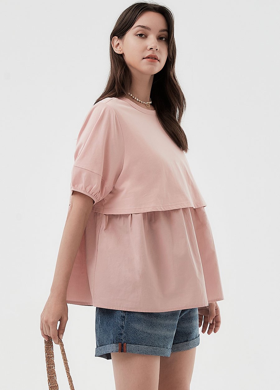 反摺牛仔孕婦短褲