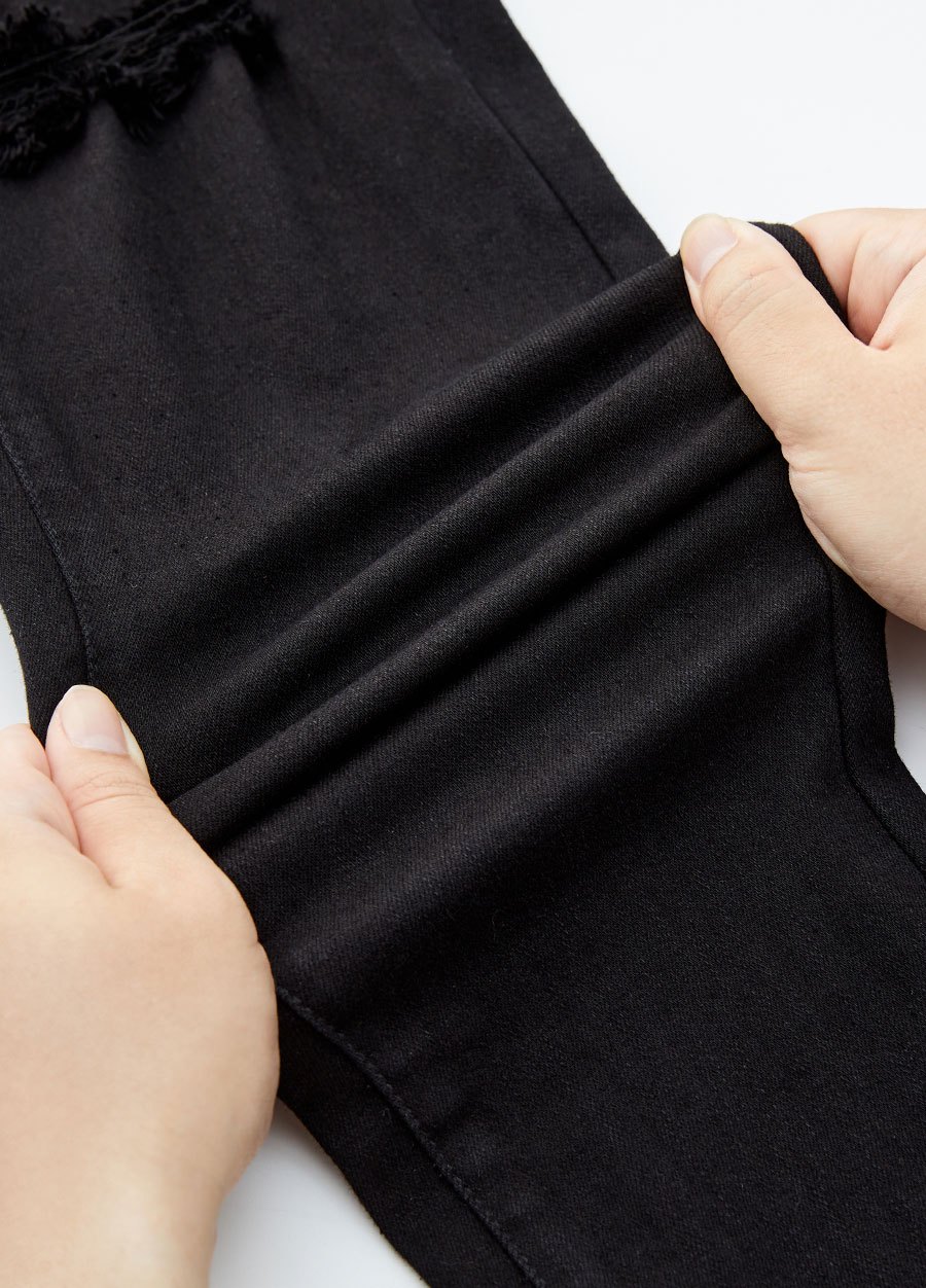 彈力顯瘦割破牛仔孕婦褲