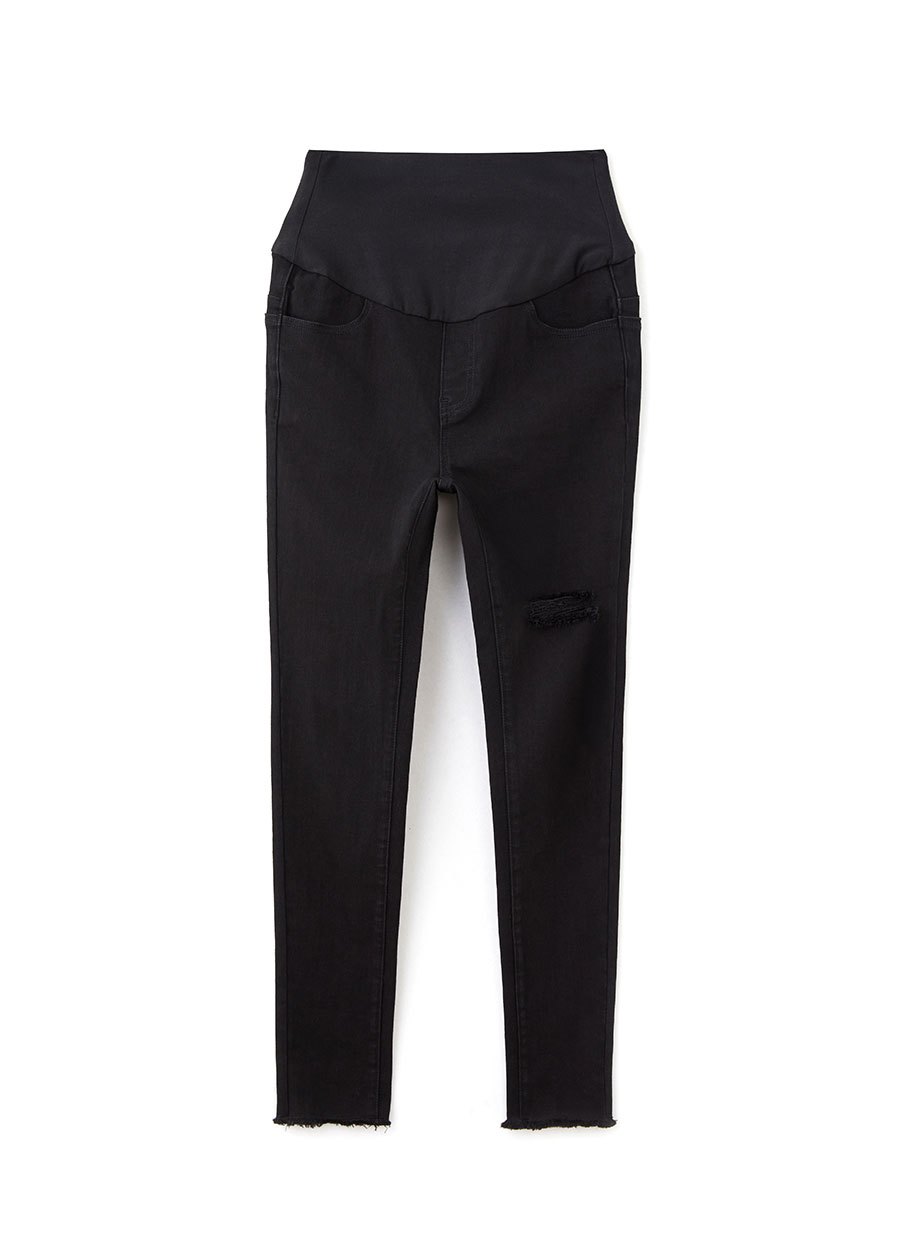 彈力顯瘦割破牛仔孕婦褲