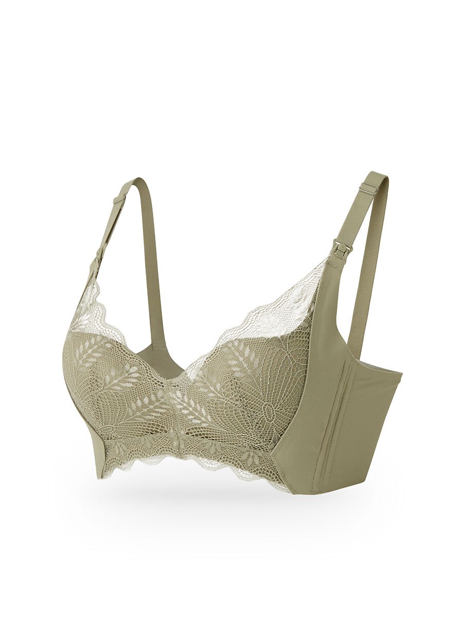 蕾絲零著感哺乳內衣