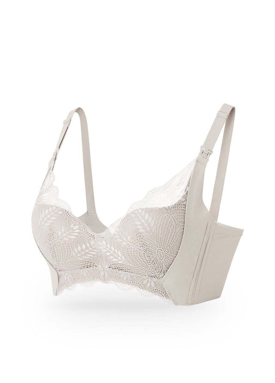 蕾絲零著感哺乳內衣