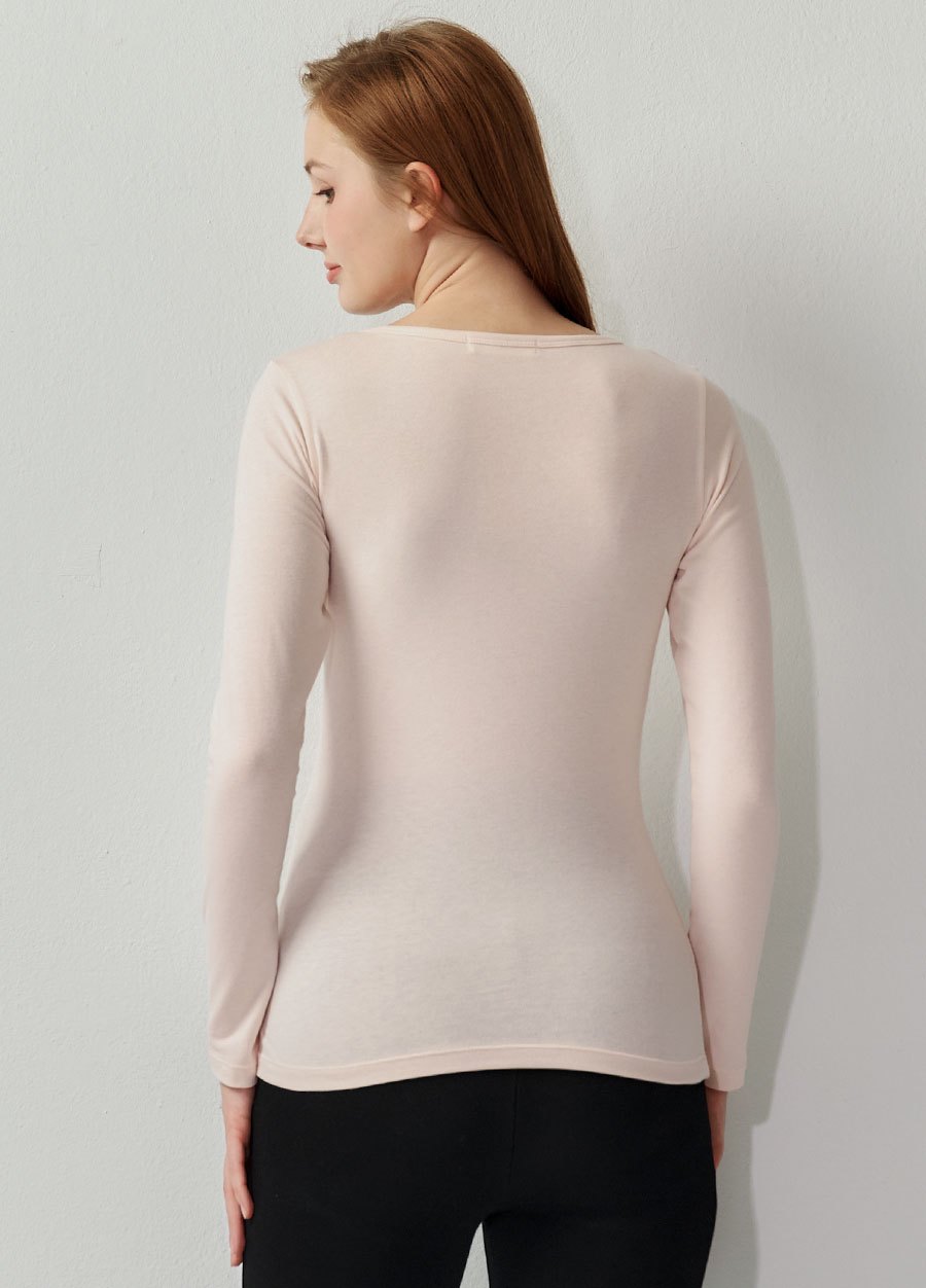 圓領保暖孕哺蓄熱衣