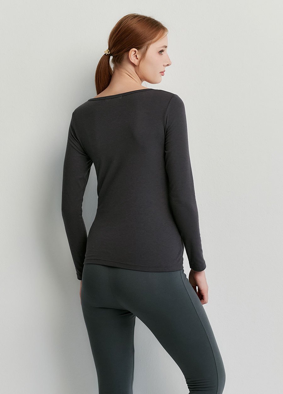 圓領保暖孕哺蓄熱衣