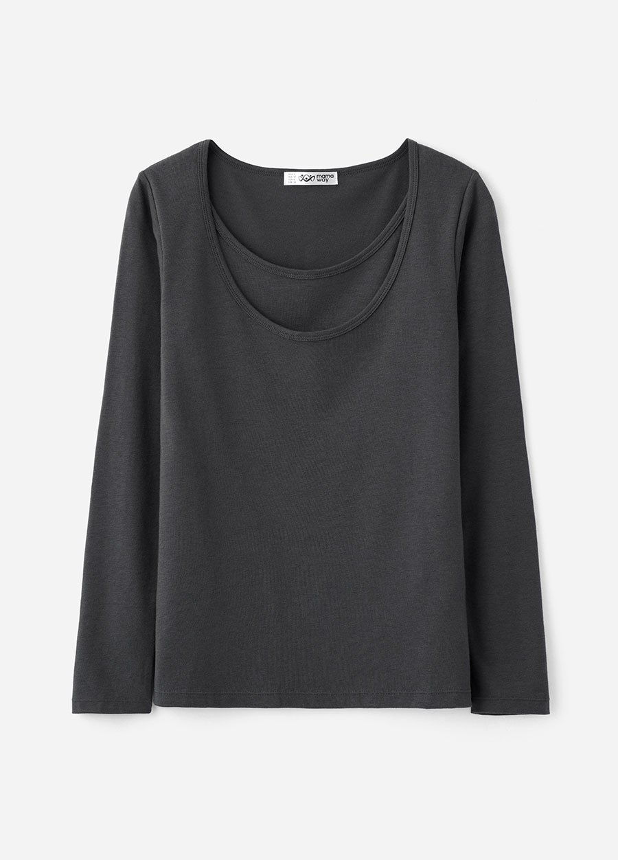 圓領保暖孕哺蓄熱衣