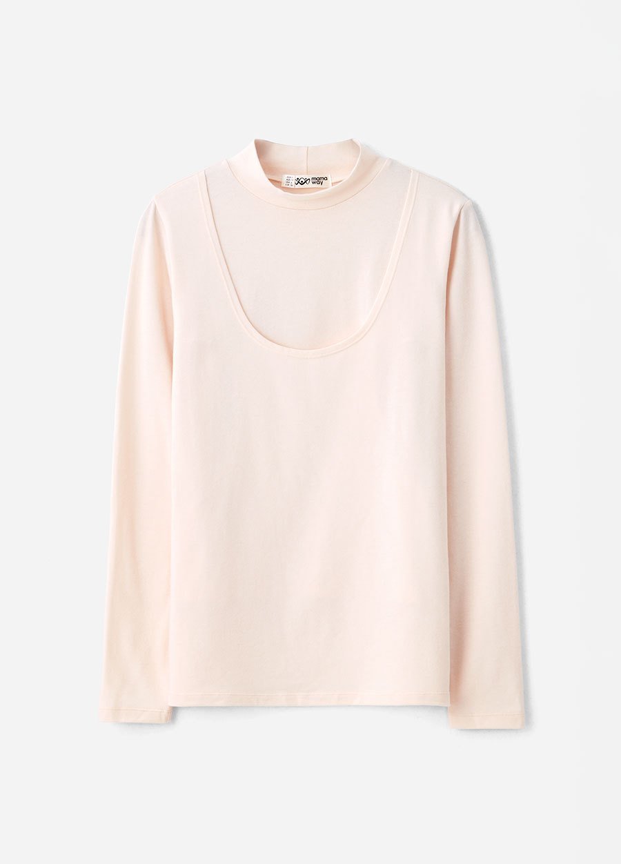 高領保暖孕哺蓄熱衣