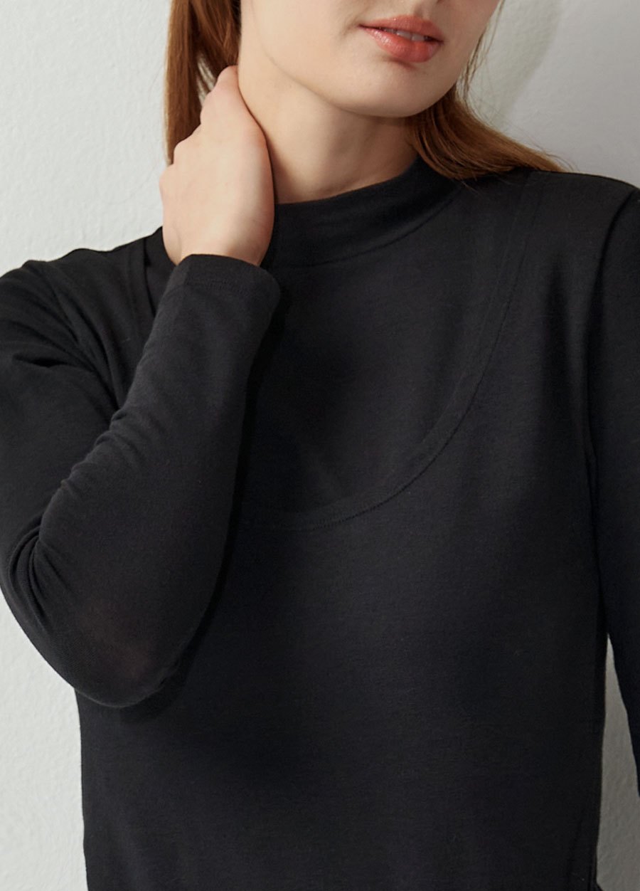 高領保暖孕哺蓄熱衣