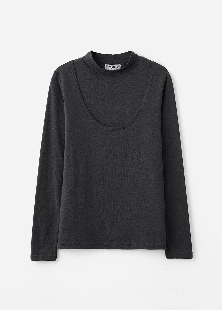 高領保暖孕哺蓄熱衣